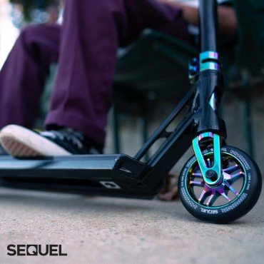 Sequel Rise Stunt Scooter – Complete Pro Trick Scooter with Aluminum Frame, 110mm Wheels, 220 lbs Weight Capacity, Ages 8+